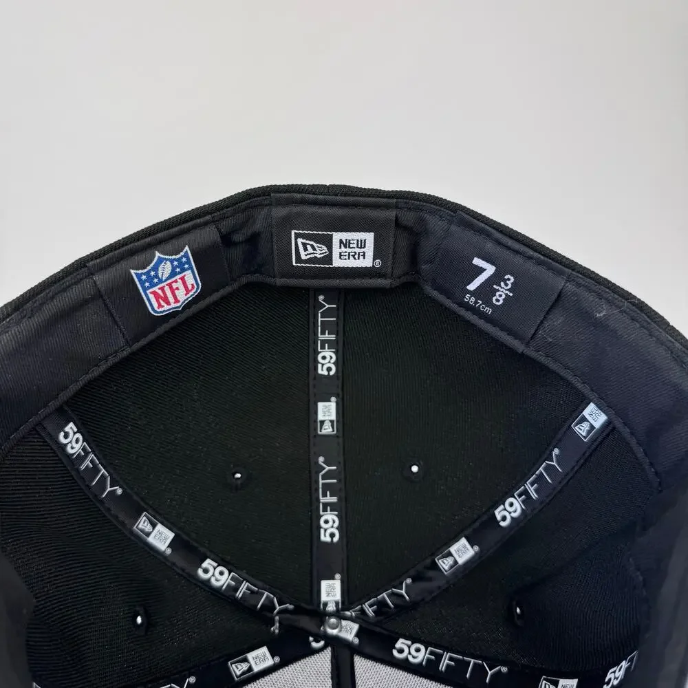 New Era Chicago Bears Black 2025 NFL Draft 59FIFTY A Frame Fitted Hat Sz 7 3/8